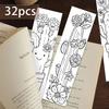 32pcs. Colored potted plant bookmarks, suitable for Christmas, Halloween, teachers, readers, birthday/festival gifts