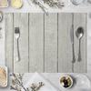 Plate Mat Place Mats Imitation Wood Grain Placemat Linen Pad 40*30cm For Dining Table Mat Non Slip Placemats Bowl Coaster