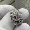 Three Heroes European & American Luxury Men's White Zircon Engagement Wedding Ring