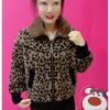 Foreign Style Mother Gold Mink Velvet Fashion Leopard Print Jacket Women's Spring Loose In the Elderly Knitted Cardigan