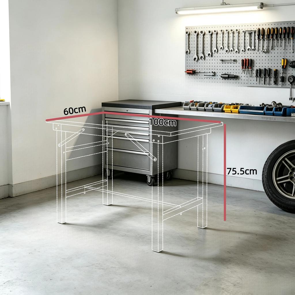 Foldable Work Table, Multifunctional Folding Table, Compact Folding Table (only with 1pc work table)