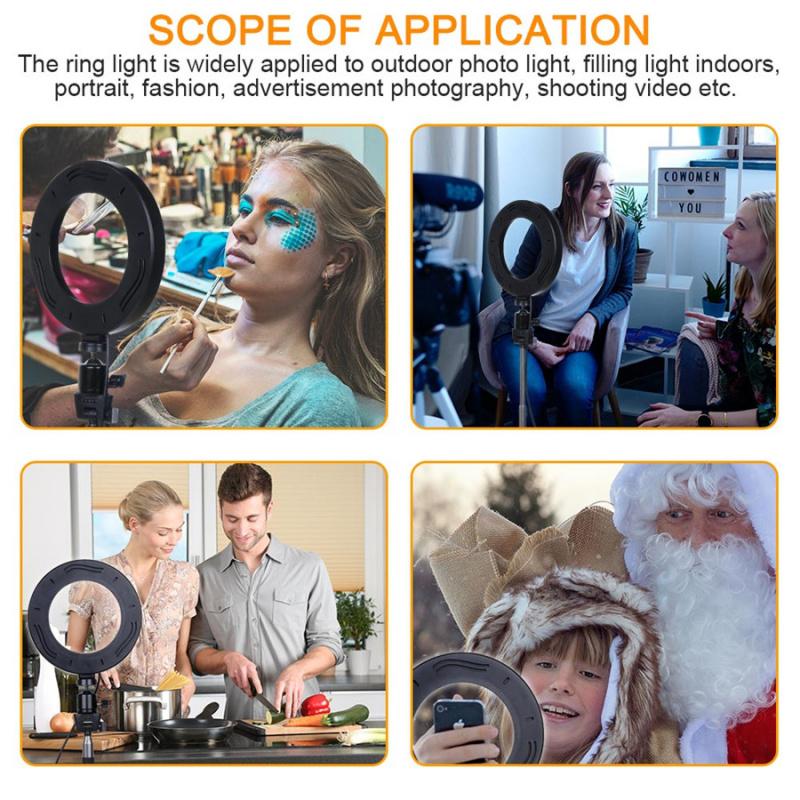 1Pc Gift Women Led Light Ring 6Inch Aluminum Pc For Selfie Take Photo Fill Light