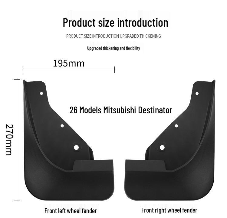 Mitsubishi Destinator 2026 Tire Mudguards - Modified Car Accessories