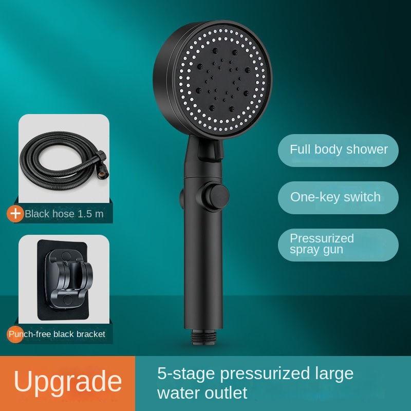 

Душевая головка высокого давления с одной кнопкой остановки распылительная насадка вода 5 моделей ручки экономия портативная душевая головка аксессуары для ванной комнаты