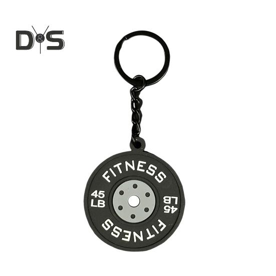 Přívěsek na klíče Fitness Přívěsek na klíče Guma Kov Přívěsek na posilování činka Přívěsek na klíče do posilovny Připomenutí dárku na cvičení