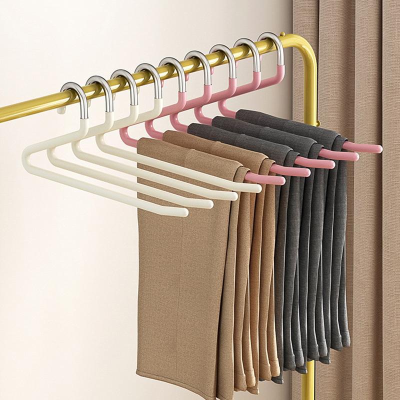 4 szt. Haczyk na spodnie typu gęś, plastikowy, do szafy, akademika, teleskopowy, typu Z, wielowarstwowy, do przechowywania