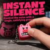 Muffler Sound Pink Pig Button Keychain Swear Sound Fidget Clicker Keychain  Office Use