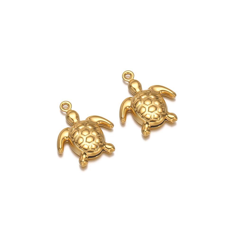 20pcs Stainless Steel Hollow Seashell Conches Turtle Charms Pendant  for DIY Jewelry Bracelet Necklace Findings Earrings Making