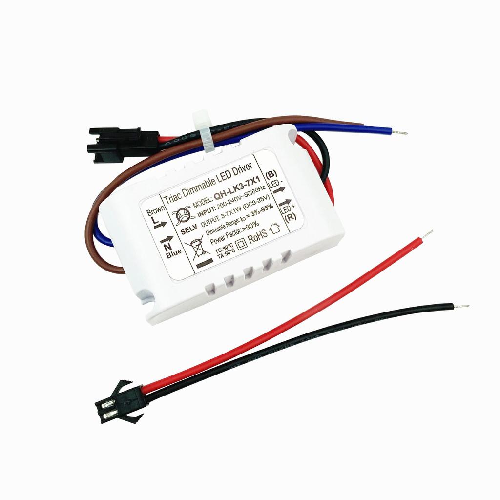 Thyristor Dimmable LED Driver, 300mA Constant Current Power Supply for 3W-7W Spotlights & Ceiling Lights