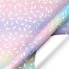 Valentine's & Birthday Laser-Printed Aluminum Foil Large Gift Wrap Paper