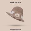 New Spring and Summer Casual Versatile Fisherman Hat Summer Sweet Flowers Hand Woven Straw Hat Travel Sun Protection Sun Hat