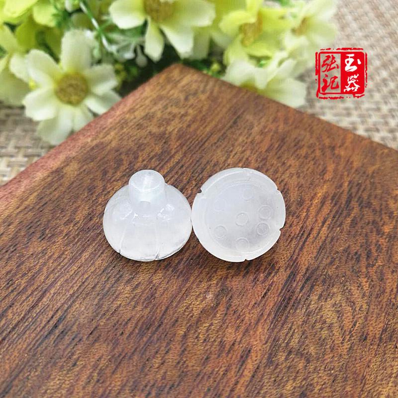 18mm Jade Lotus Pod Pendant with Agate Clasp - DIY Accessories
