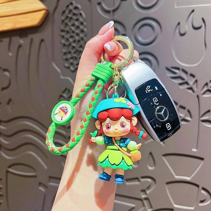 Creative Cute Keychains Car Hangers Couple Doll Bag Pendant Keyring