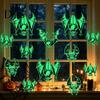 Outdoor Tree Hanging Ornaments Halloween Glow-in-the-Dark Bat Wall Stickers, Luminous Decals, Glowing Yard Decorations Spooky Indoor Party Double
