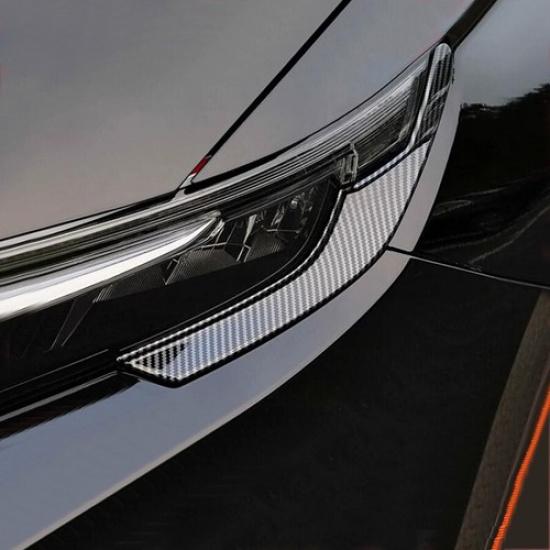 For 2023 Honda CR-V CRV Carbon Fiber Headlight Eyebrow Eyelid Strips Cover Trim