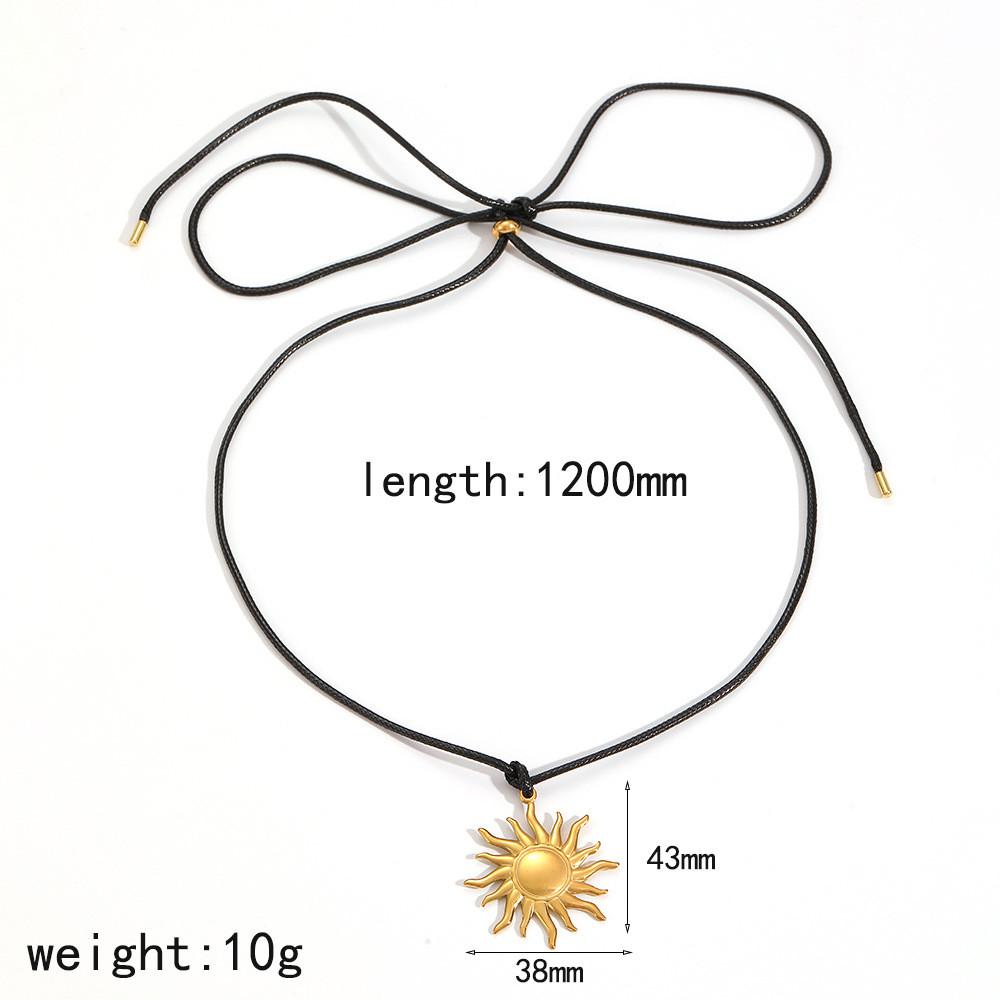 Elegant Star Moon Pendant Necklace With Stainless Steel Bracelet For Womens Fashion Accessories Style 4
