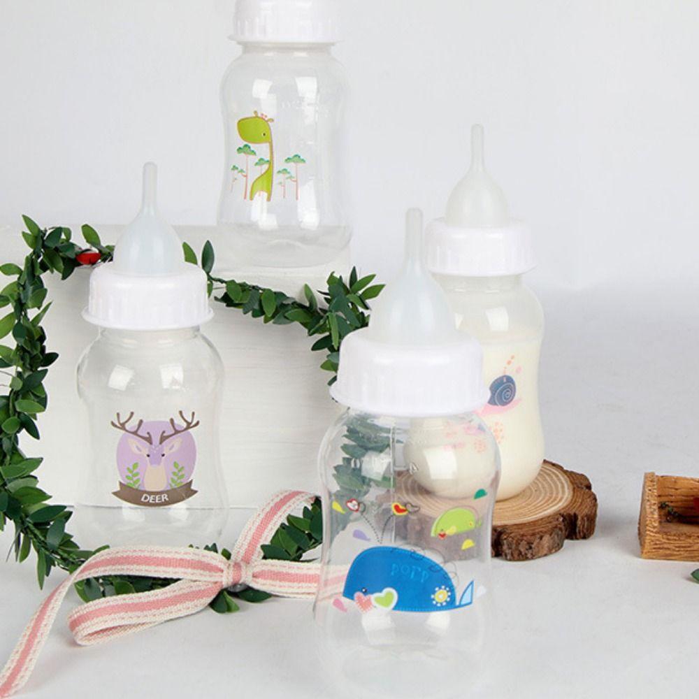 150ML Kitten Nipple Bottle Cartoon Kitten Feeding Bottle For Newborn Cat Hamster