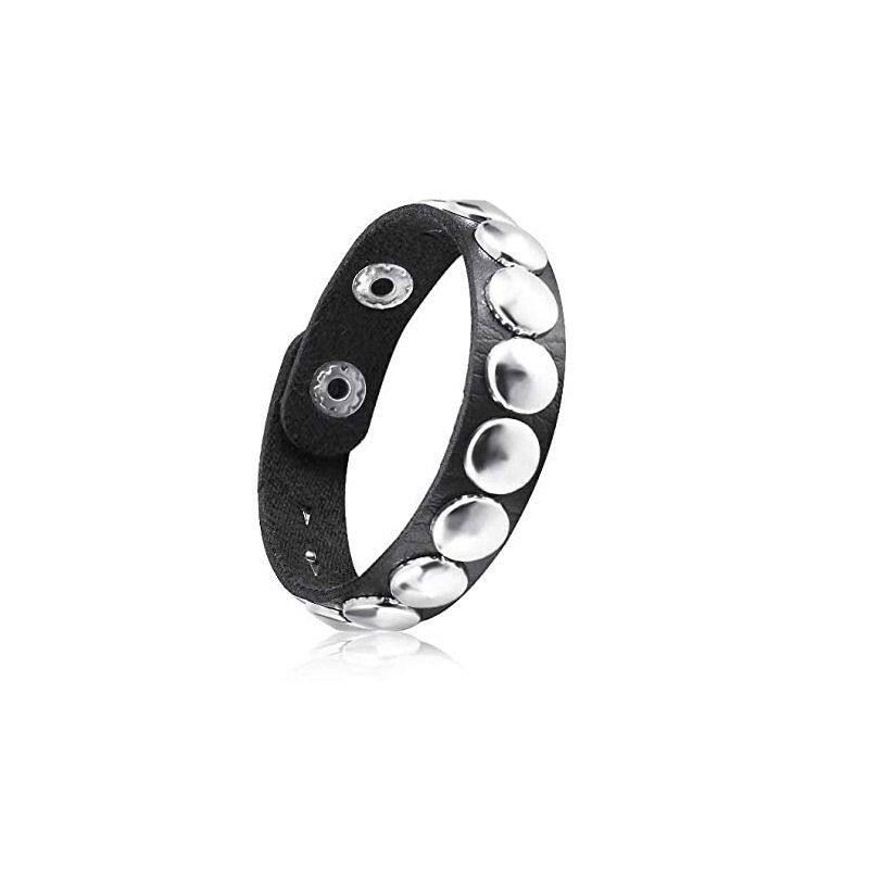 Fashion Fashion Punk Street Shooting Nightclub Square Rivet Spike Bracelet Ins Couple Leather Bracelet Bracelet 2 #