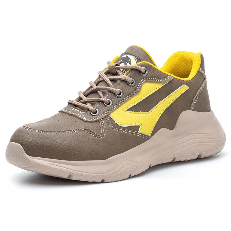 6kv Insulated Steel Toe Men s Safety Shoes: Ultra-Light, Breathable, Anti-Smash & Puncture-Resistant Casual Leather Footwear Khaki, Size 38
