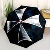1pz Ombrello Antivento Automatico Resident Evil Umbrella Corporation, Design Pieghevole Portatile, Leggero per Donne/Uomini, Regalo di Natale Perfetto