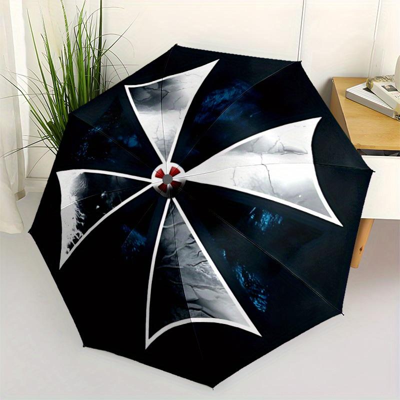 1pc Resident Evil Umbrella Corporation Windproof Automatic Umbrella, Portable Folding Design, Lightweight for Women/Men206