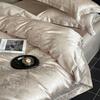 Pure Cotton Bedding Four-piece European Classical Simple Skin-friendly Breathable Bed Sheet Quilt Cover Pillowcase Kit
