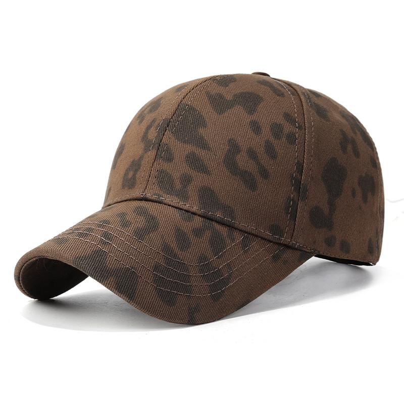 Leopard Hard Top Baseball Cap Outdoor Sun Hat