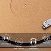 12-Inch Shock Absorbing Cork Turntable Mat for Vinyl Record Player