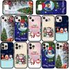 Phone Case for iPhone 17 16 15 Plus XR Huawei P30 P20 Lite Redmi Note 14 12 11 13 Pro Max OPPO A60 A80 A40 A38 Gift Snowman Merry Christmas Deer Cover