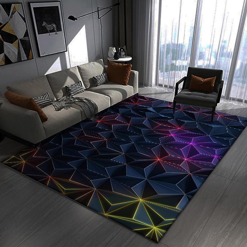 Stain-Resistant 3D Rug - Easy To Clean, Non-Slip Carpet for Living Room, Bedroom, or Esports Room