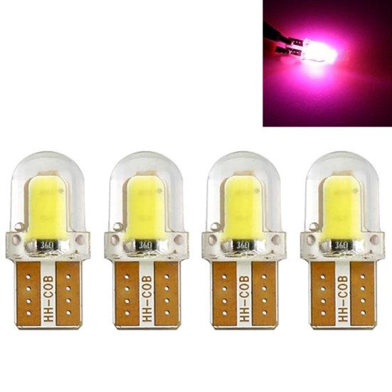 4Pcs 12V Car T10 W5W LED COB Silicone Bright Turn Signal Side Light