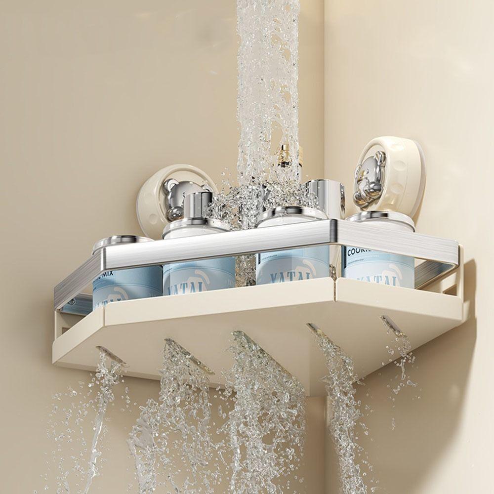 Stainless Steels Corner Storage Shelf Triangular Wall Hanging Storage Rack Corner