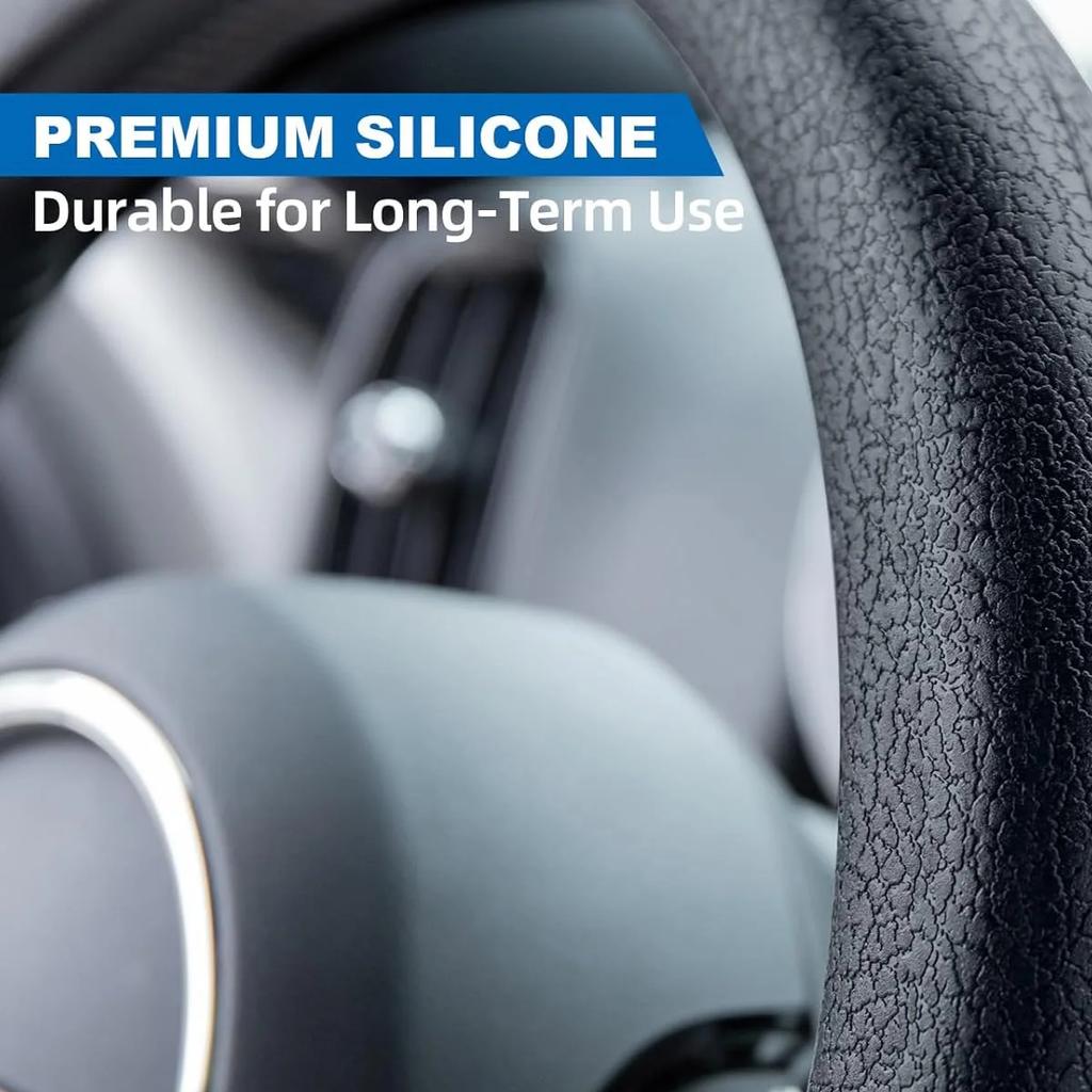 Car Steering Wheel Cover Silicone Handle Cover Four Season Universal Silicone Anti Slip Cover Steering Wheel Cover Accessories