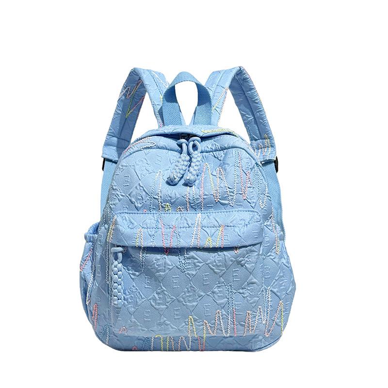 Schoolbag niche bubble grid girl cute versatile small schoolbag going out lightweight small backpack college mommy bag