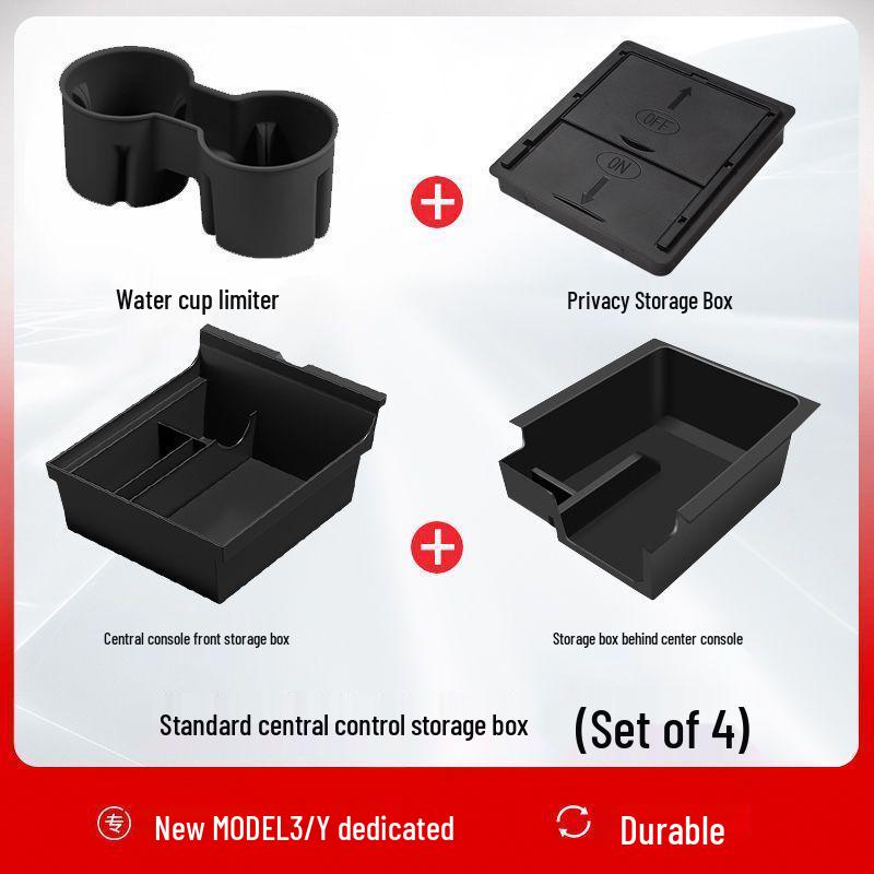 Tesla Model Y/3 Becherhalter-Begrenzer Aufbewahrungsschalen-Rack - Innenzubehör