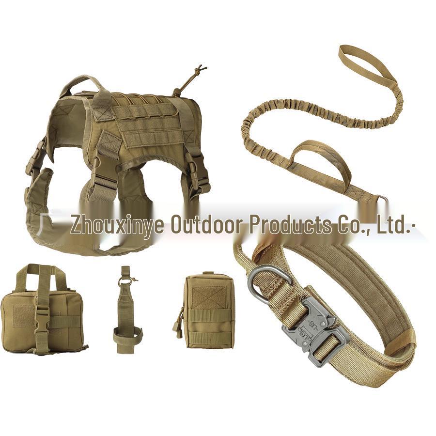 Medium & Large Breed Tactical Dog Vest Set: For Golden Retrievers & German Shepherds