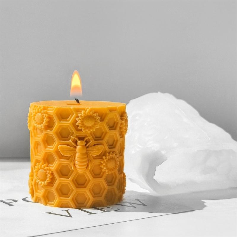 High Temperatures Resistant Silicone Candle Mould for Honeycombs Candle and Soap Making With Realistic Texture