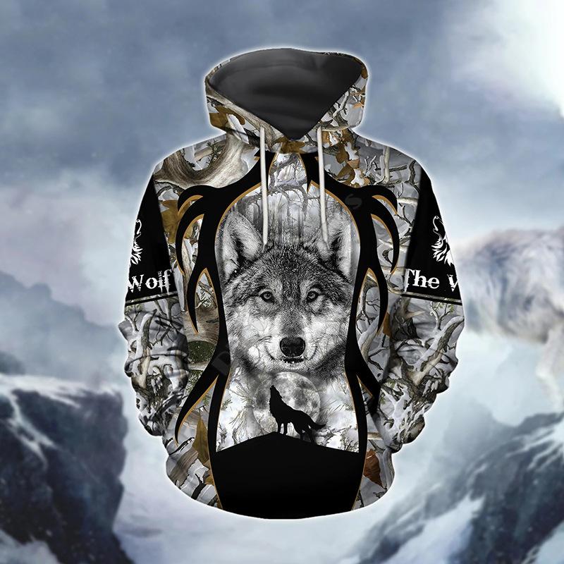 Men's Casual Tops Creative 3D Digital Tattoo Print Pullover Sweatshirt