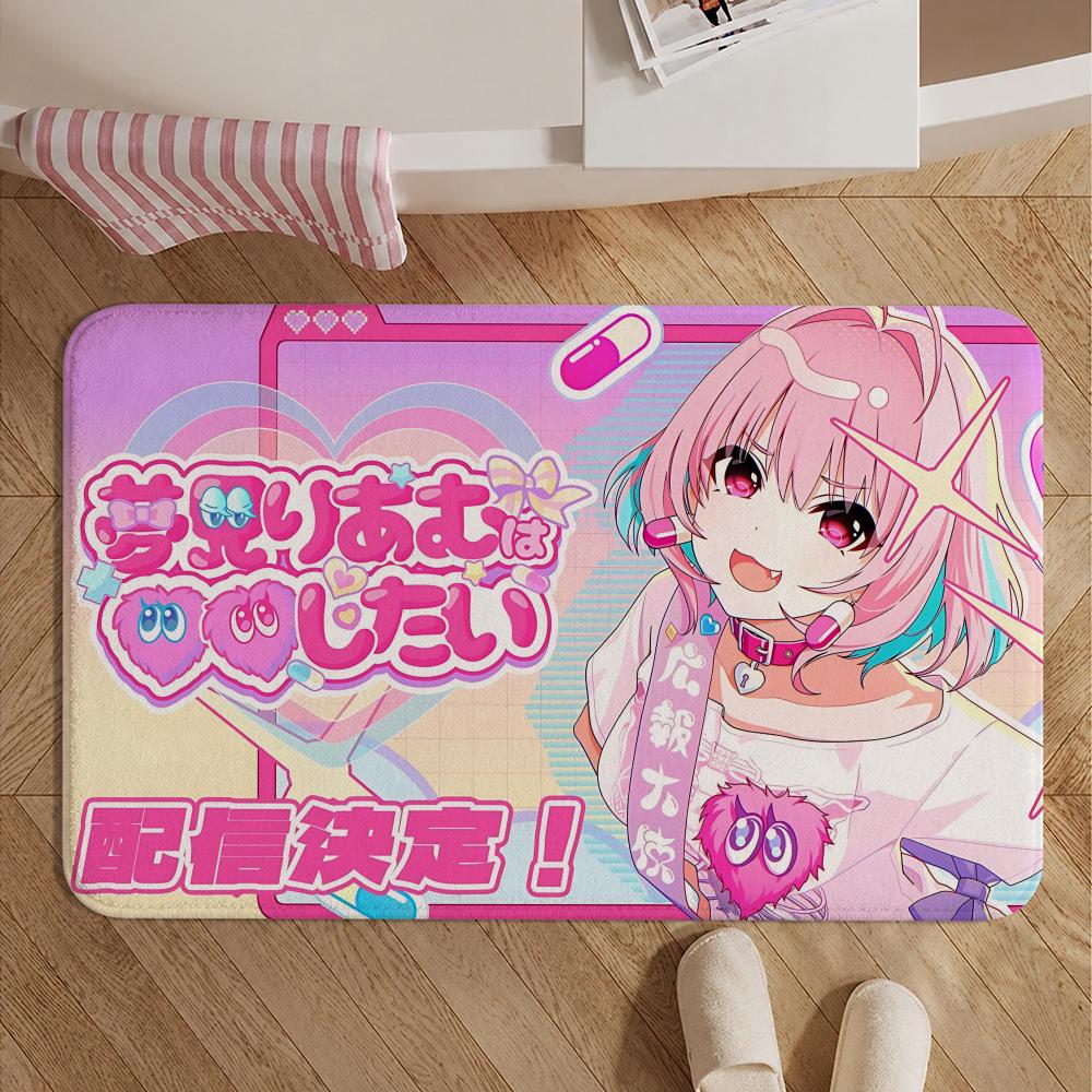 Game-THE IDOLM@STERS Floor Mat Soft Non-Slip Bath Mat, Bedside Carpet, Absorbent Doormat for Home