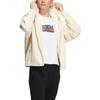 adidas Felpa con Cappuccio e Coulisse Manica Lunga con Stampa Logo Donna Top Bianco Sporco HZ7035