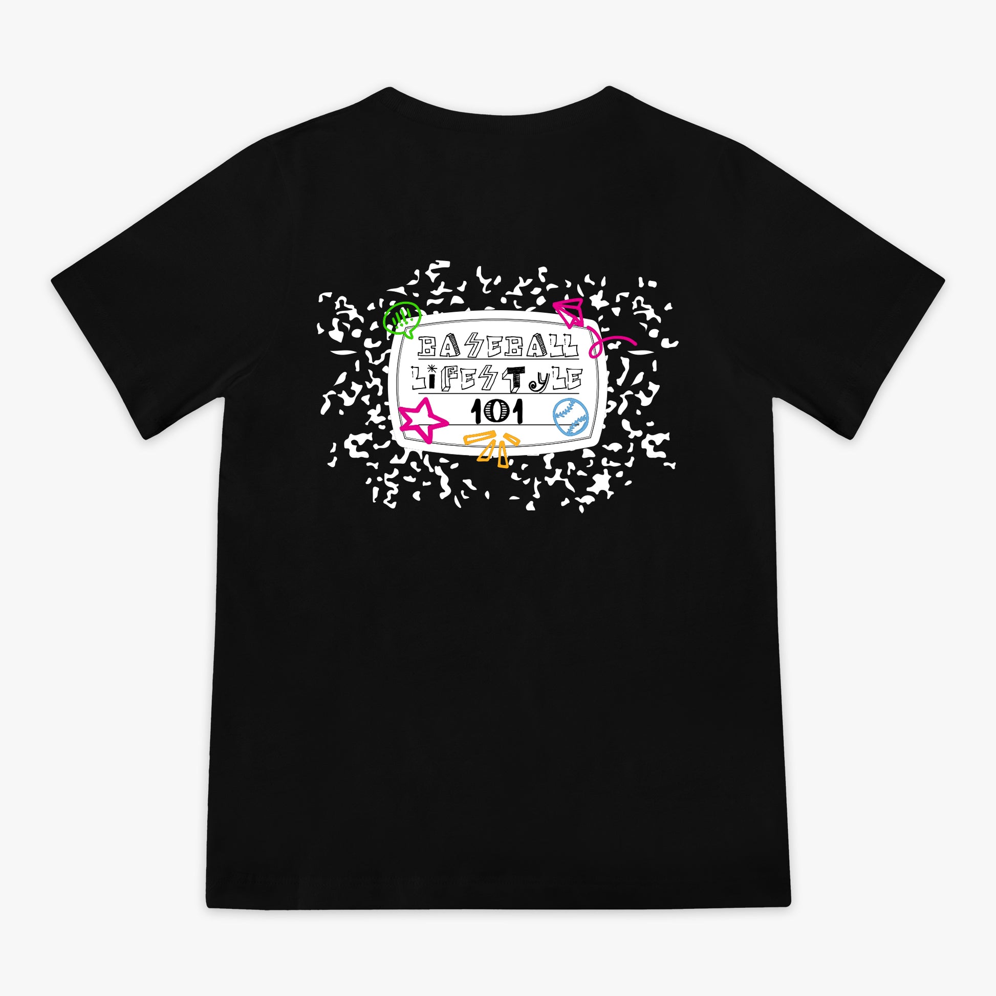 

2025 Summer Hot Teen T-Shirt-Baseball Lifestyle 101 Parent-Child Series Sweat-absorbing Breathable and Comfortable T-Shirt 4XL