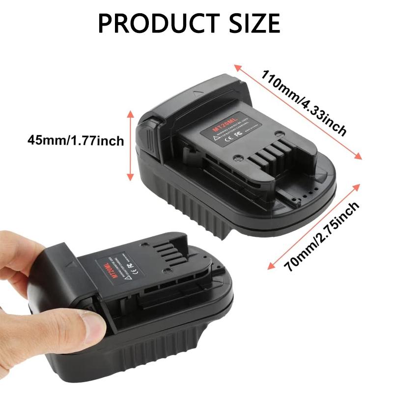 MT20ML Adapter Converter for Makita 18V BL1830 BL1850 Converted To for Milwaukee 18V Li-ion Battery Cordless Power Tool Use