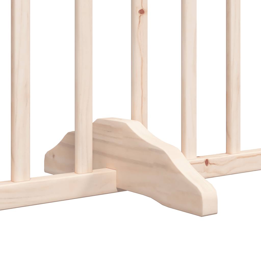 4 Piece Foldable Dog Gate 320 cm Poplar Wood
