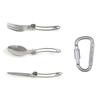 Aluminum Camping Cookware Utensils Set Outdoor Hiking Picnics Cooking Tableware With Folding Cutlery & Stove Easy to Use