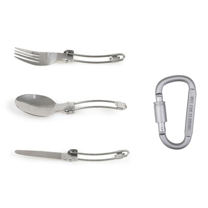 Aluminum Camping Cookware Utensils Set Outdoor Hiking Picnics Cooking Tableware With Folding Cutlery & Stove Easy to Use