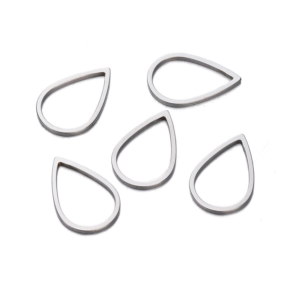 10pcs Stainless Steel Geometric Star Cross Round Frame Earrings Charms Connectors for Necklaces Earrings Jewelry Making Supplies