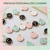 Letter Charms: 104 Pcs Alphabet Pendants in 4 Colors with Jump Rings - Initial Metal Beads for Personalized Jewelry Making - DIY Bracelet Necklace