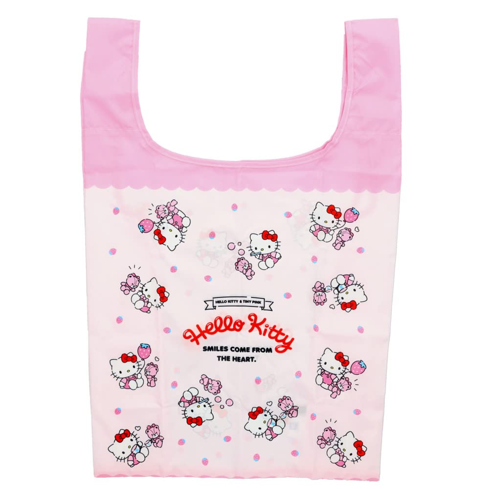Marushin Eco Bag Sanrio Hello Kitty Strawberry Balloon x W40 x D20cm 12 x Made with recycled polyester 3335012300 H63.5 (when stored 12cm)