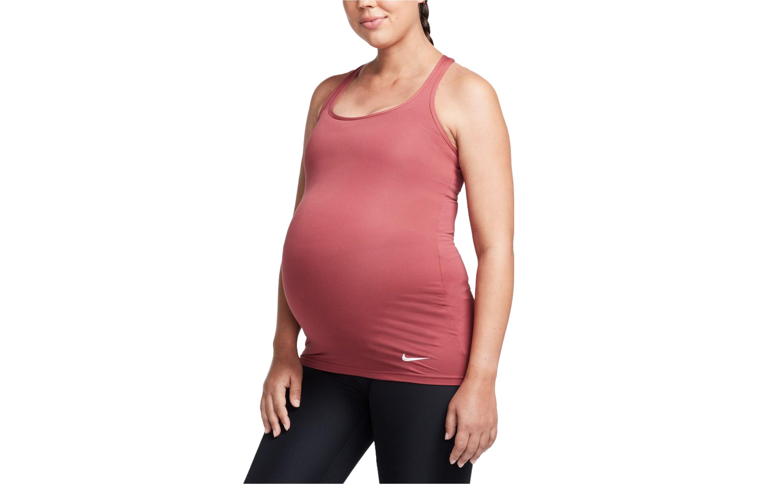 Nike Pregnant Mothers Collection Sleeveless Sports Shirts Women s Fir Wood Red Halter Neck DR2556-661 S