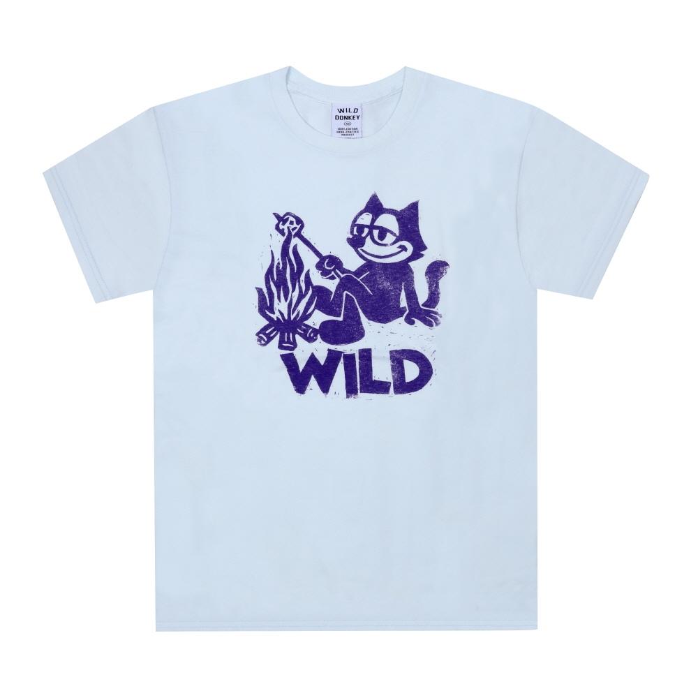 Wild Donkey Unisex T shirT lighT Blue T Wild Felix T-WILD FELIX SW LIGHT BLUE (XS)